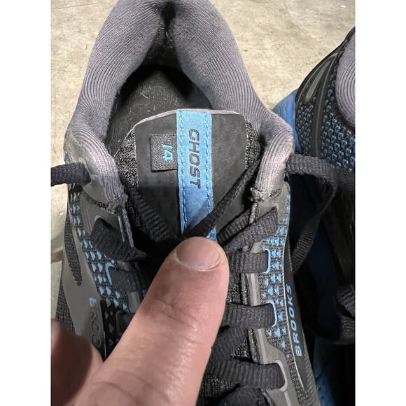 Brooks Ghost 14 Black Blue Running Comfort Athletic Shoes Mens Size 11 - Picture 2 of 10